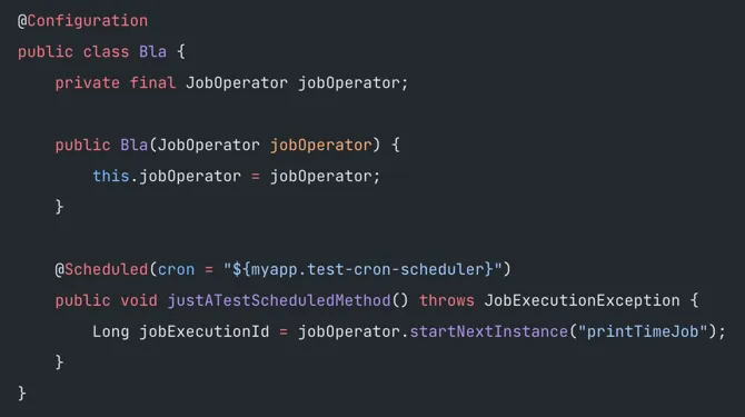 Scheduling stuff in Spring Batch